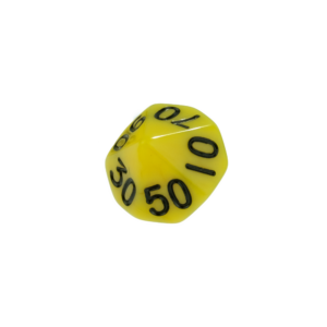 Dice Opaque Yellow Dice D10 TENS x1