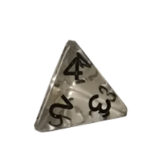 Dice Translucent Dice with Black Lettering D20 x1 Image3