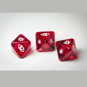 X-Wing Miniatures Original Dice Clear Red Attack Dice x 3