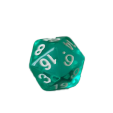 Dice Translucent Dice Turquoise D20 x1