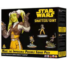 Star Wars Shatterpoint expansion pack with Hera, Sabine, and Chopper miniatures.