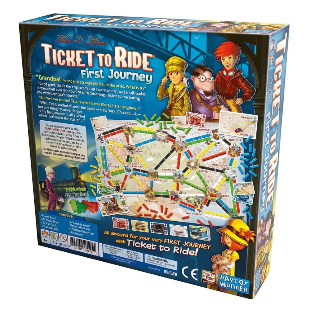 Ticket To Ride First Journey Back Of Box