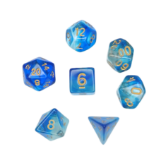 Dice Glitter Set of 7 Dark Pink Dice Image2
