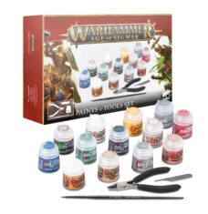 Age of Sigmar: Paint and Tool Set box showcasing essential hobby supplies