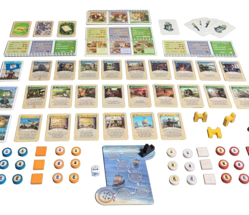 Catan Cities and Knights Expansion Components