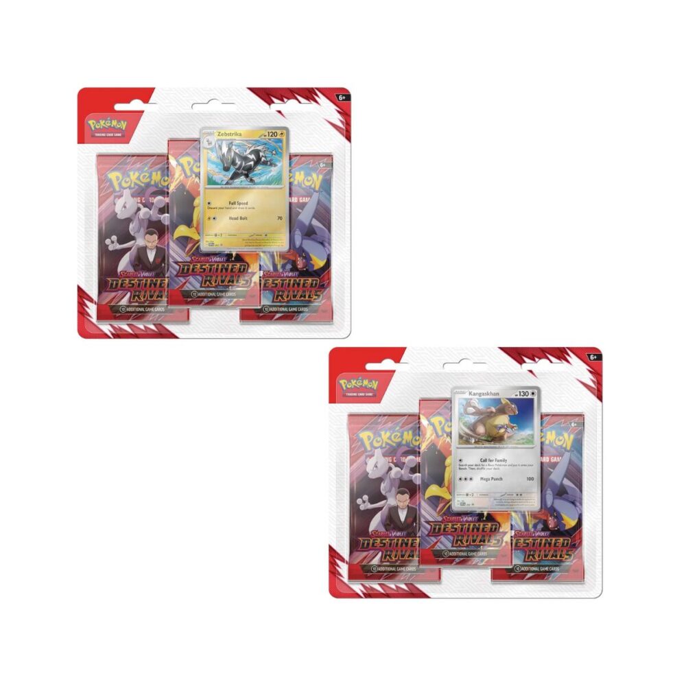 Pokémon TCG: Scarlet & Violet 10 - Destined Rivals 3-Pack Blister - Zebstrika [SOLD OUT] - Image 3