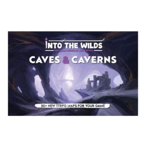 DandD TTRPG Into Wilds Battle Mats Caves & Caverns Front Of Book