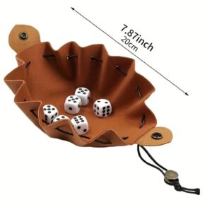 Leather Drawstring Dice Pouch